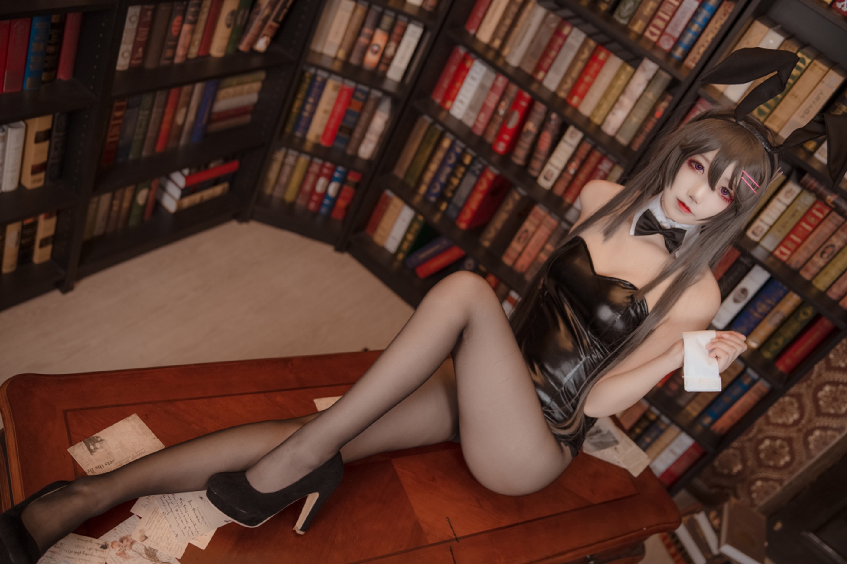 图片[1]-风之领域 – NO.183 黑丝兔女郎 [38P]-XikXak